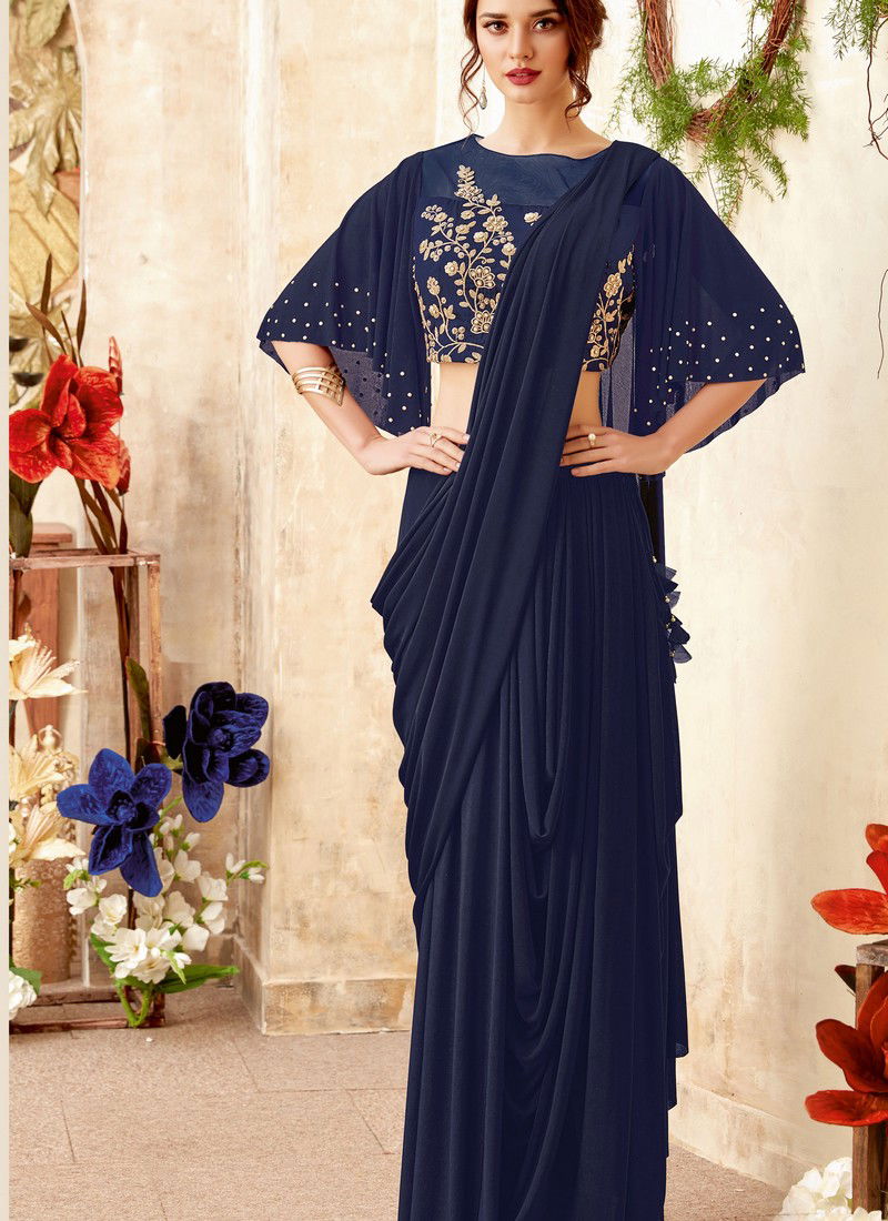 MOHMANTHAN MARIPOSA Latest Designer Fancy Party Wear Lycra Cord And Bead Embroidery Cut Daana HandWork Heavy Saree Collection